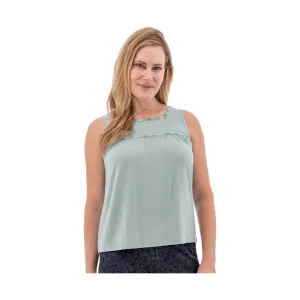 Aventura Women's Capella Tank Top - Grey Mist/Green - ONLINE STORE CREDIT/EXCHANGE ONLY