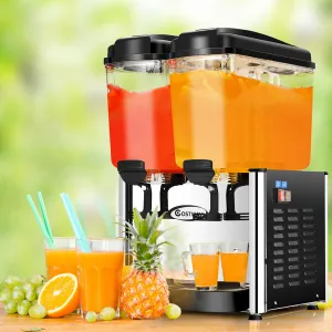 36L Commercial Juice Dispenser with 2 Tanks