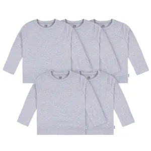 5-Pack Baby & Toddler Heather Gray Long Sleeve Tees