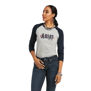 Ariat Ladies REAL Graphic Heather Grey T-Shirt