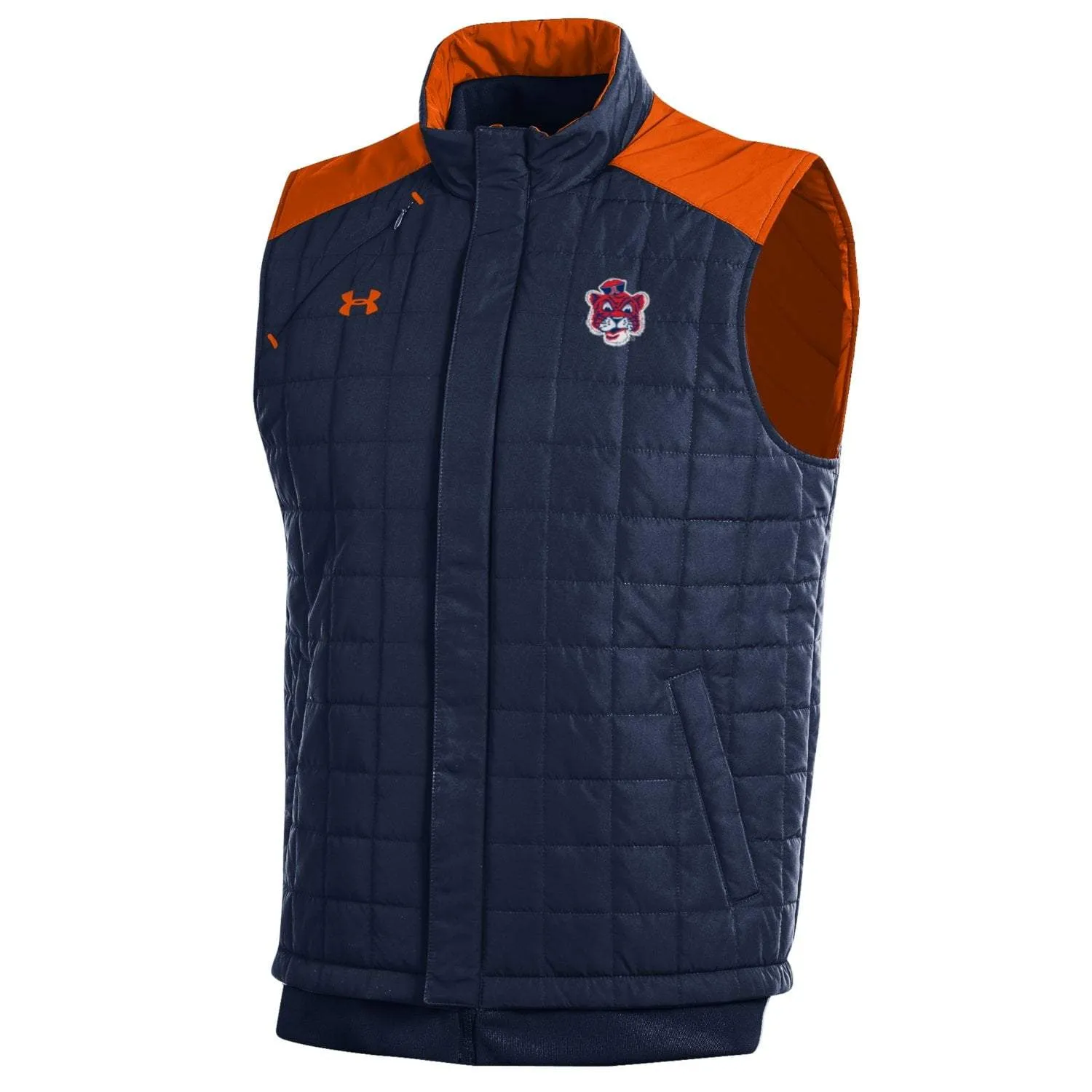 Auburn Tigers Under Armour Midnight Navy Storm Loose Coldgear Full Zip Vest