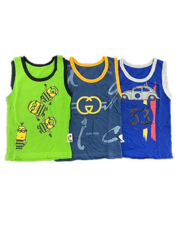 BE26-Pack of 3 sleeveless Tshirt