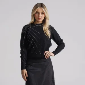 Black Starburst Diamond Sweater