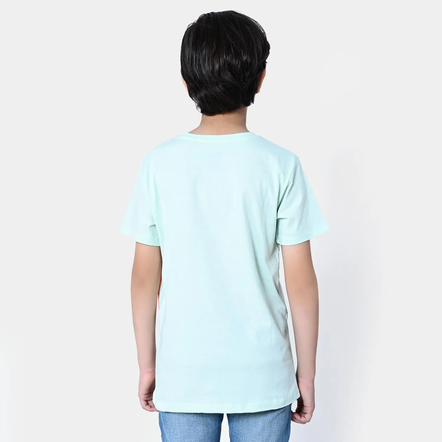 Boys Cotton T-Shirt New Goals | Sky Blue