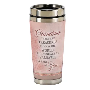 Grandma Treasures 16 Oz Stainless Steel Travel Mug with Lid