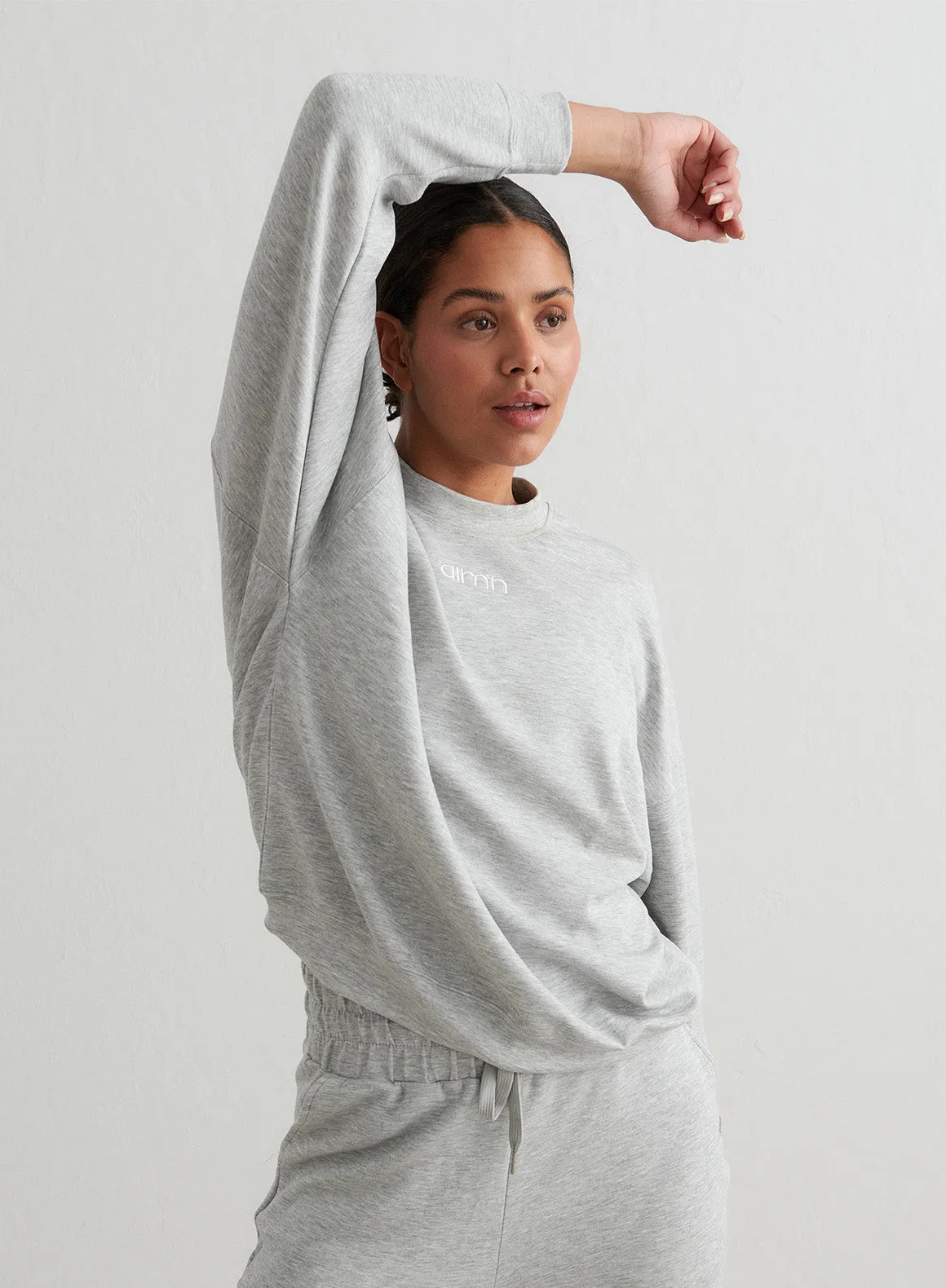 Light Grey Melange Comfy Sweatshirt