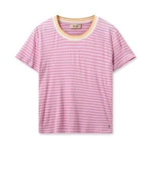 MOS MOSH | PHILA O-SS STRIPE TEE | BEGONIA PINK