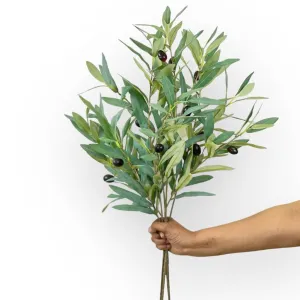 Olive Branch Green Artificial Flowers