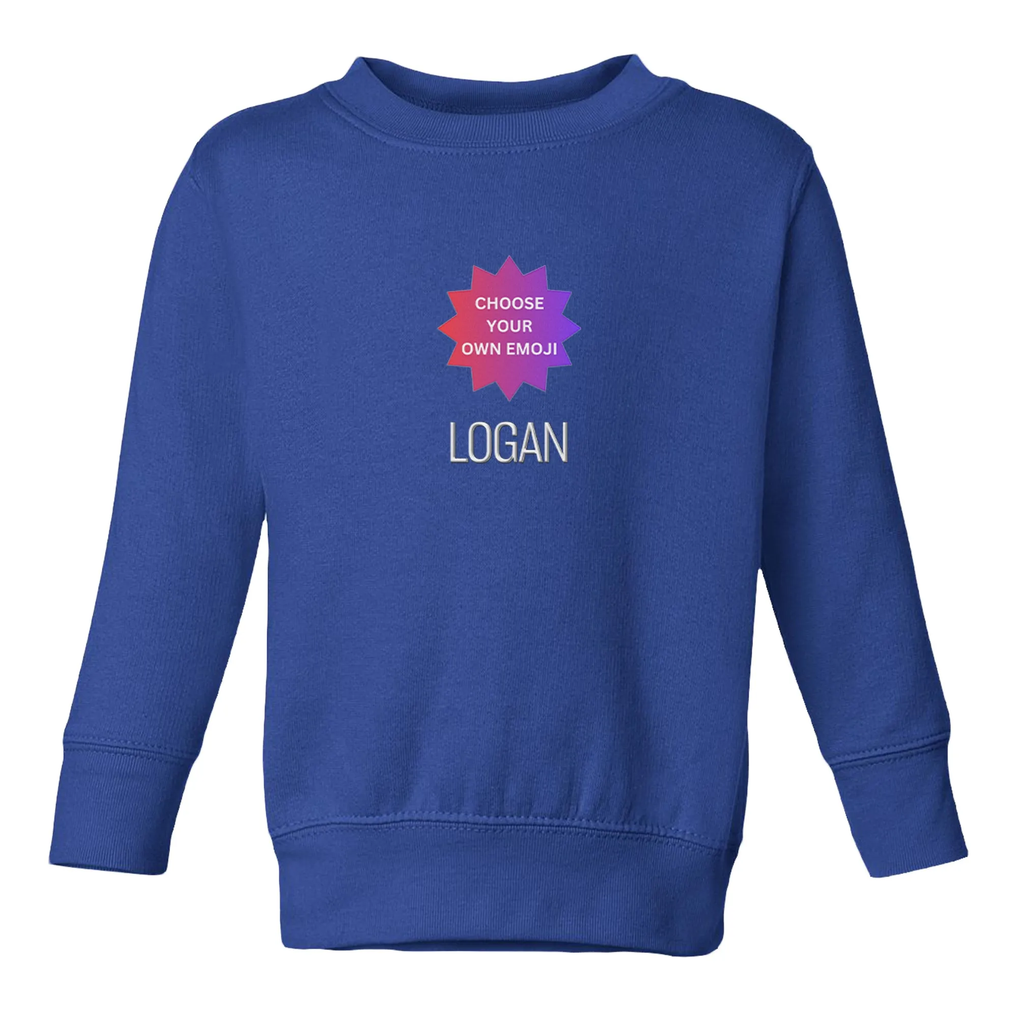 Personalized Choose Your Own Emoji Crewneck Sweatshirt