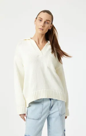 POLO SWEATER IN COCONUT MILK