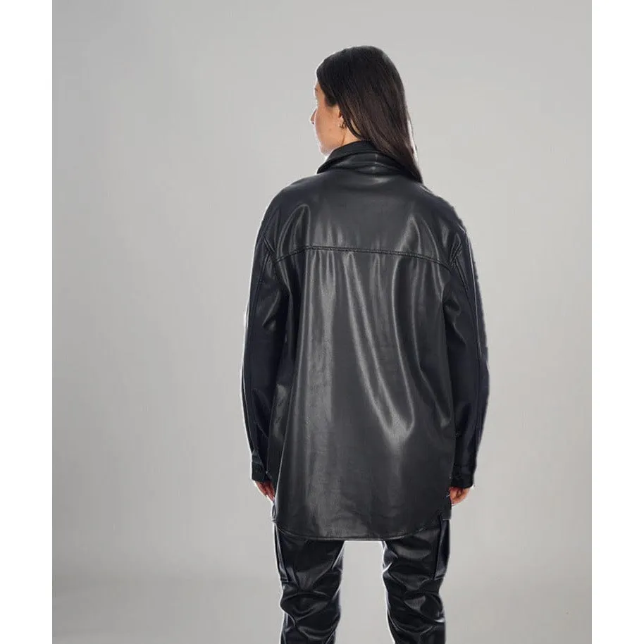 Stylish Sharlene Vegan Leather Jacket