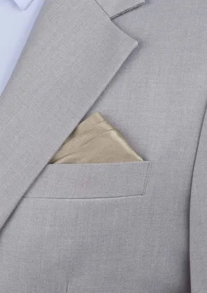 Silk Satin Silver Fox Pocket Square