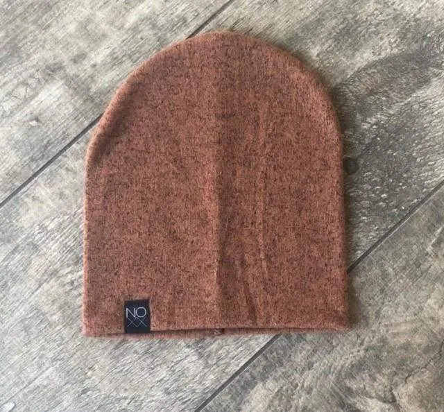 Speckled Brown | Cozy Sweater Knit Beanie - Newborn