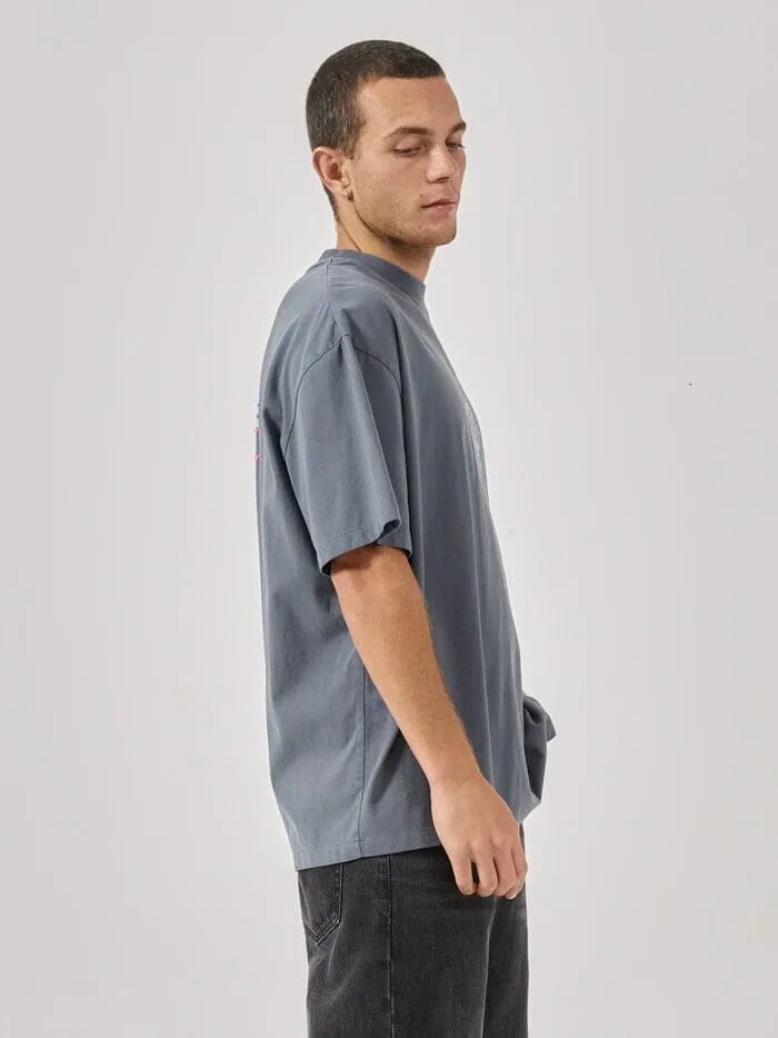 Spectral Static Box Fit Oversize Tee - Dark Slate