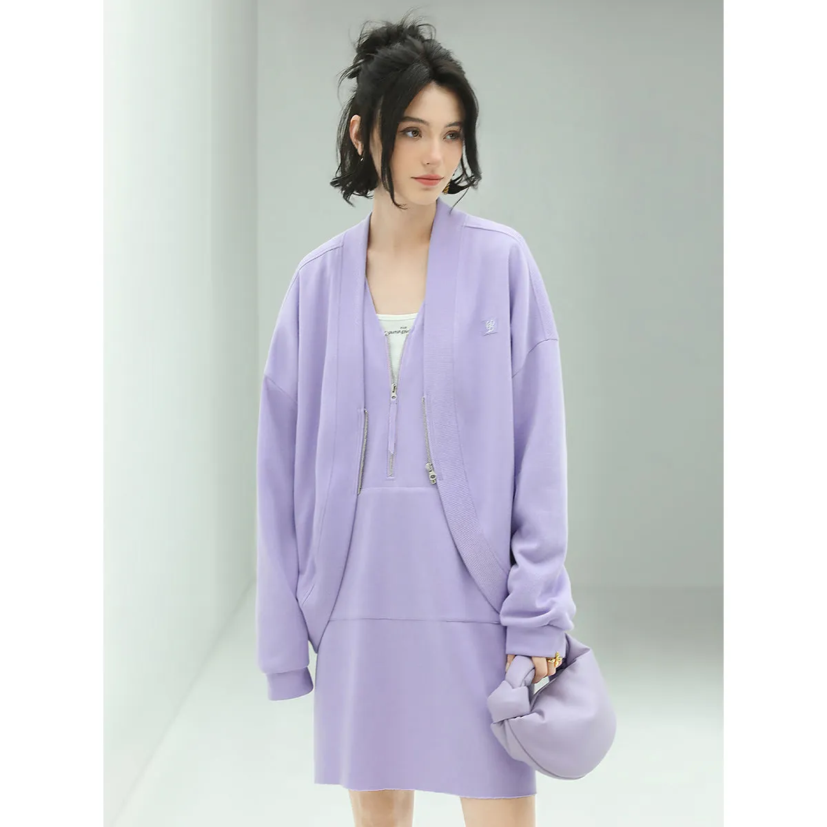 Sweet Relaxed Fit Lavender Cardigan