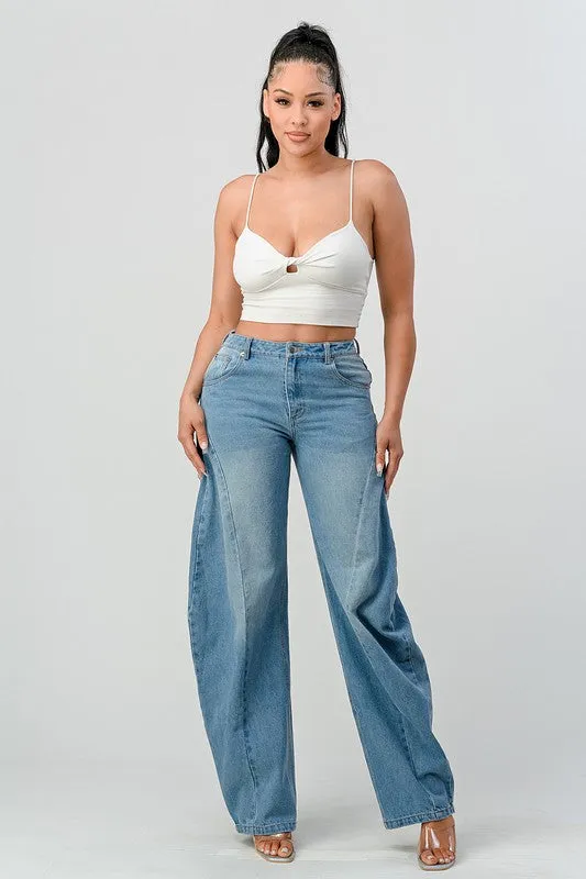 TEEK - Wide Leg Denim Jeans