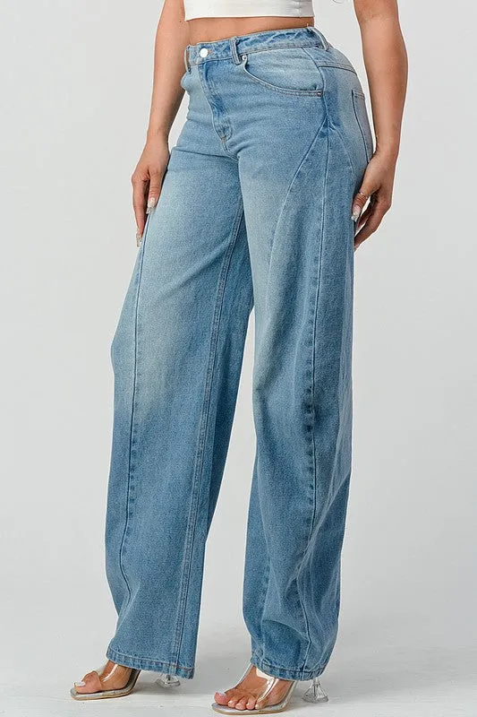 TEEK - Wide Leg Denim Jeans