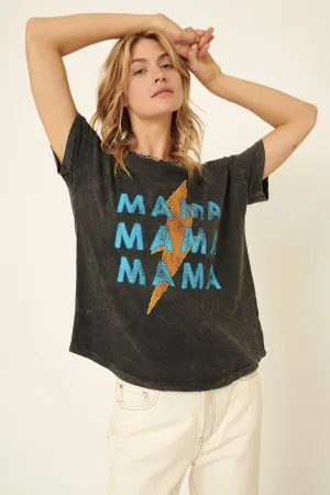 Thunder Mama Mineral Washed Vintage Graphic Tee