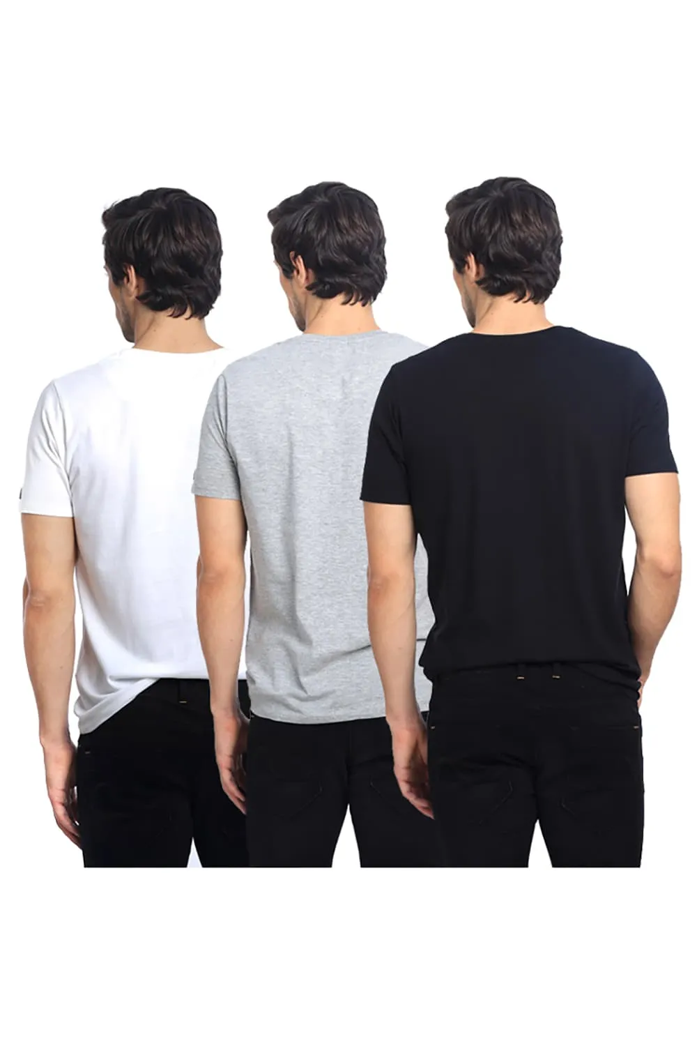 Value Pack Of 3 Muscle Fit V-Neck T-Shirts